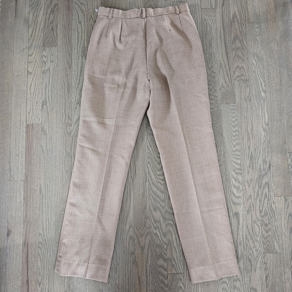 Pendleton Dress Pants Tan Camel Virgin Wool Zipper Lined Vintage Size 4 - Picture 3 of 4